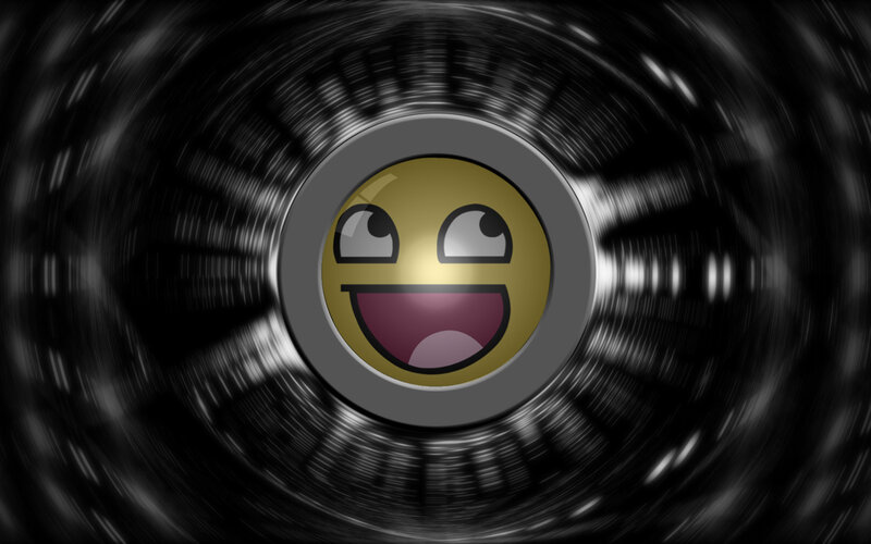 smiling face in a tunnel