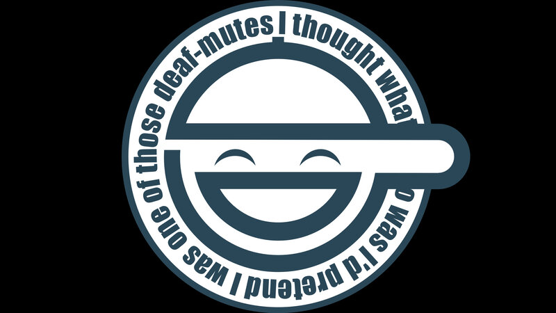 Smiling Face Logo — White