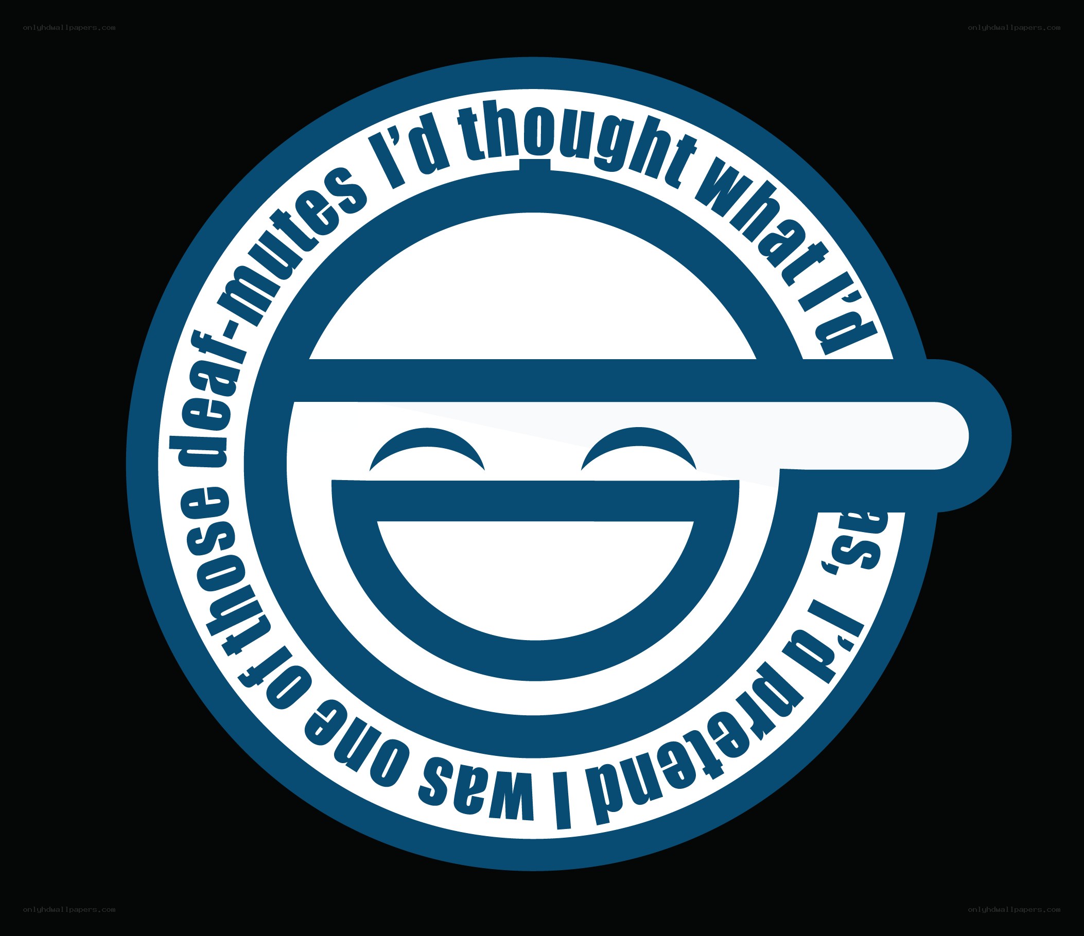 Smiling face logo with text