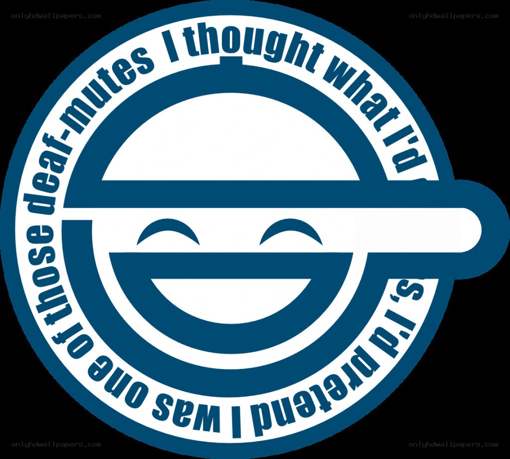 Smiling face logo with text