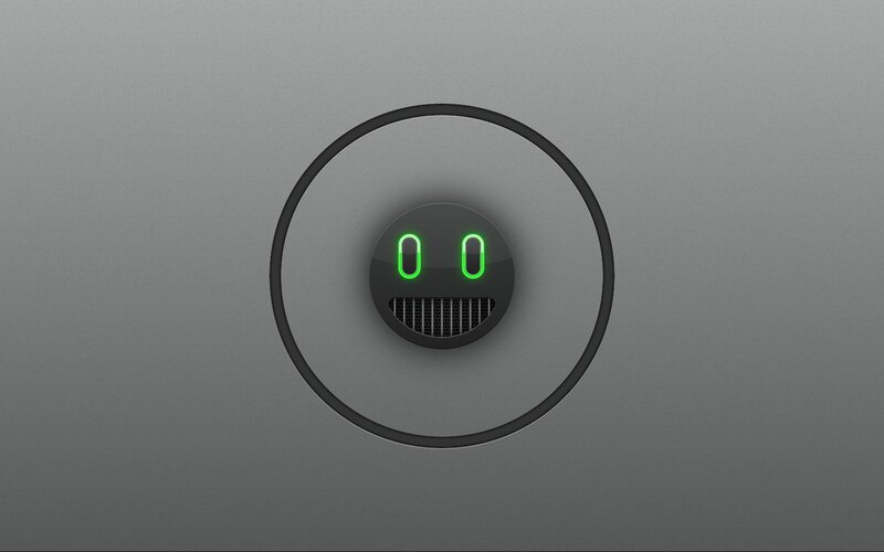 smiling face on device