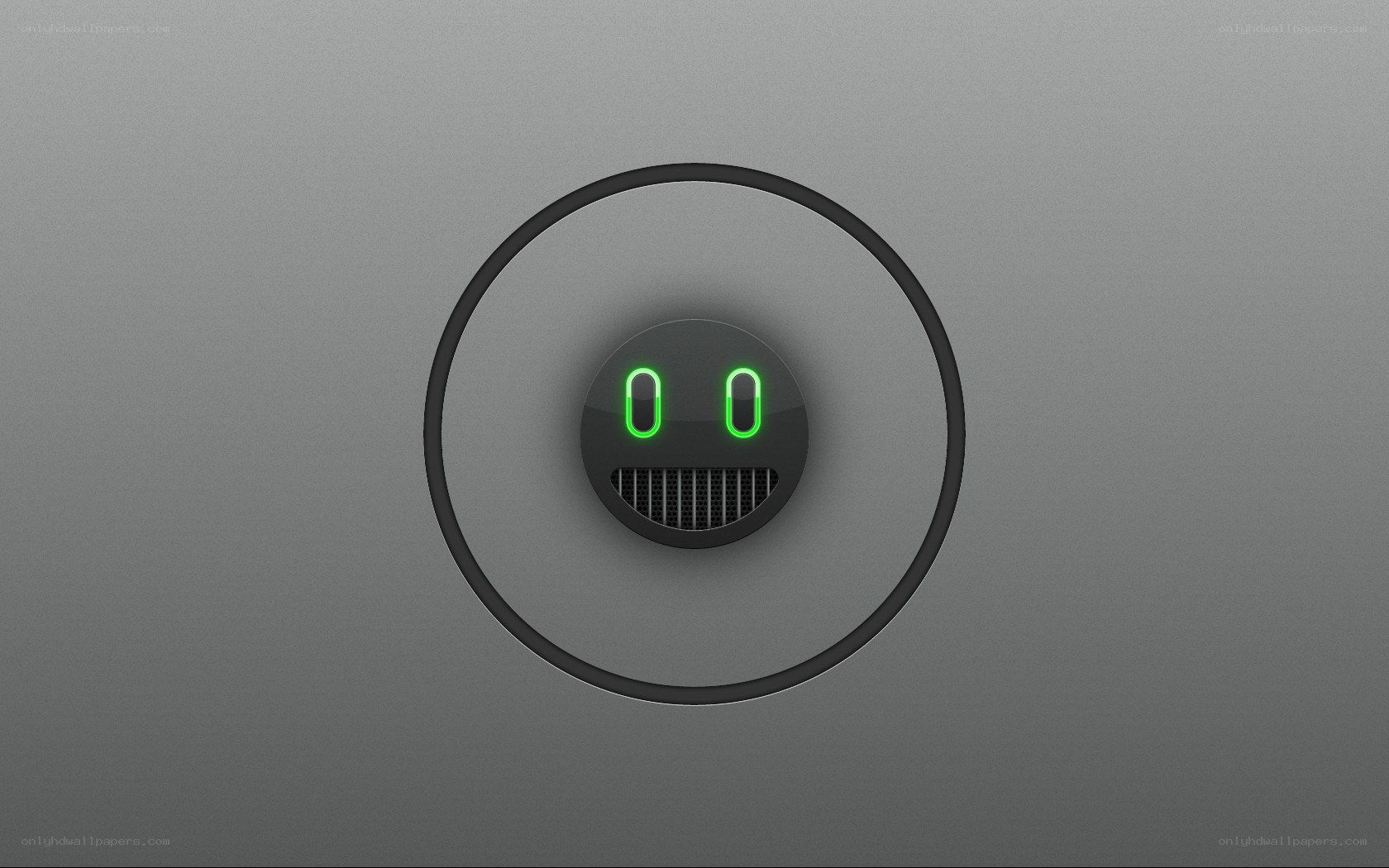 smiling face on device