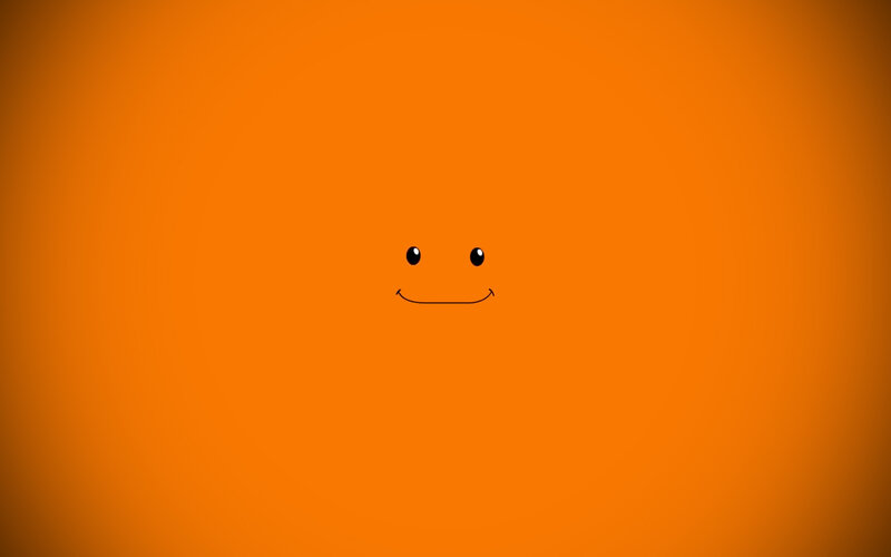 Smiling Face on Orange