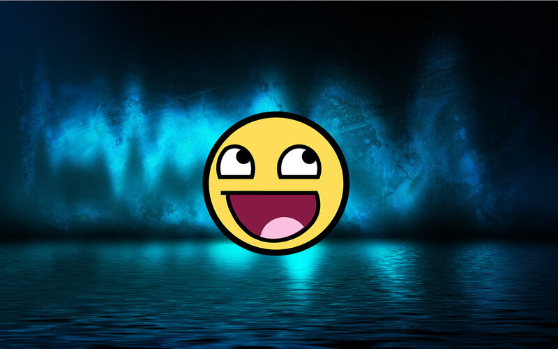 smiling face on water