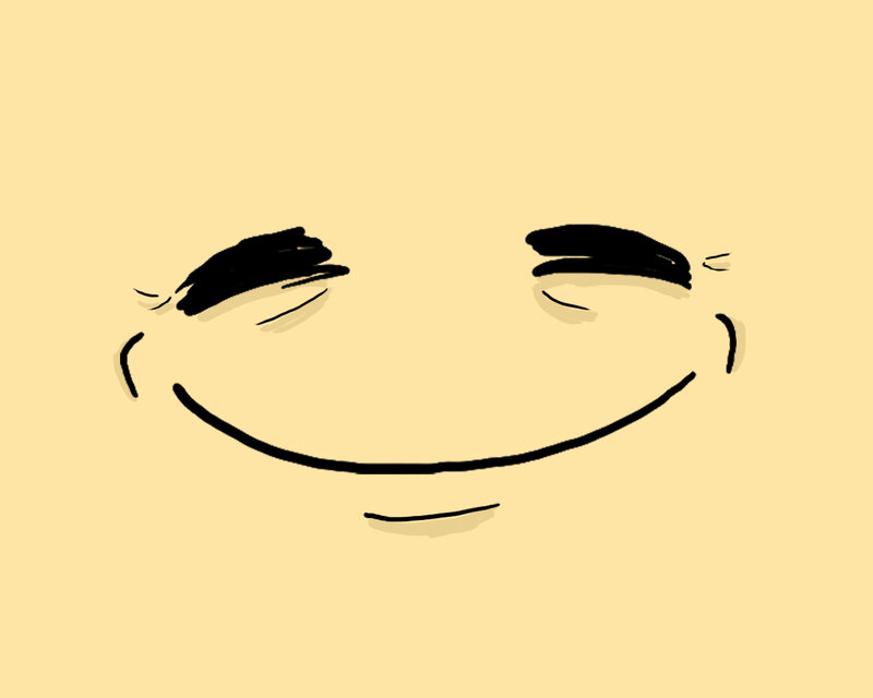 smiling face sketch