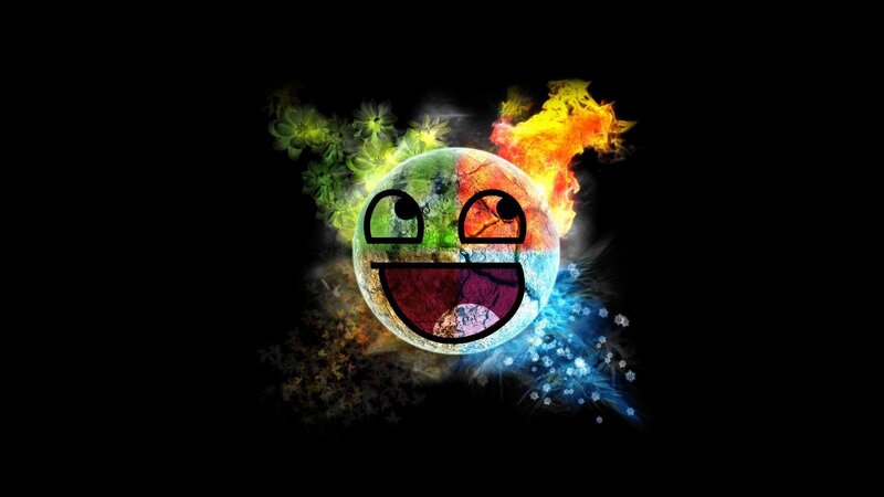 Smiling Face with Elements — Black