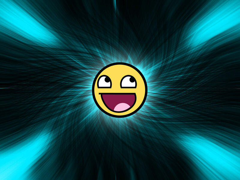 smiling face with glowing background
