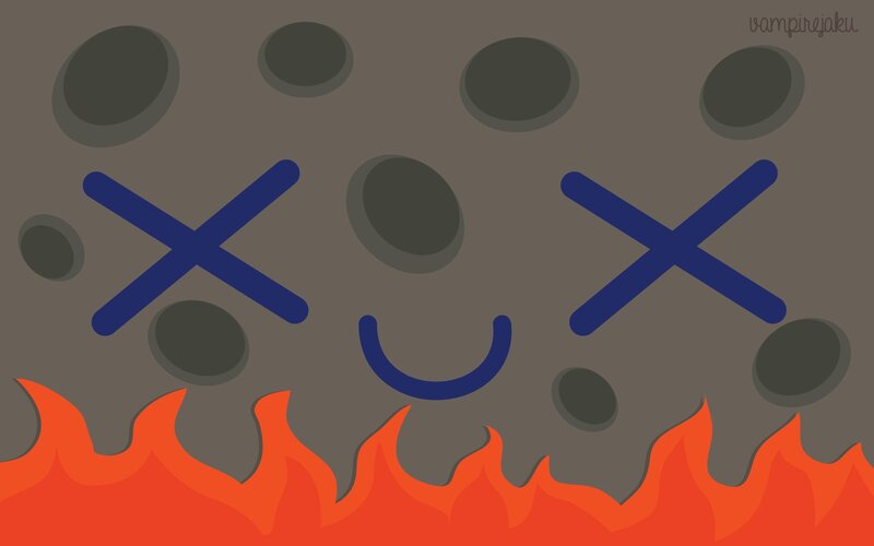 smiling face with X eyes