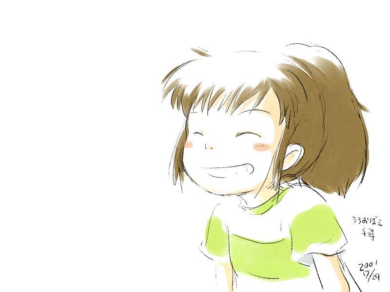 smiling girl character
