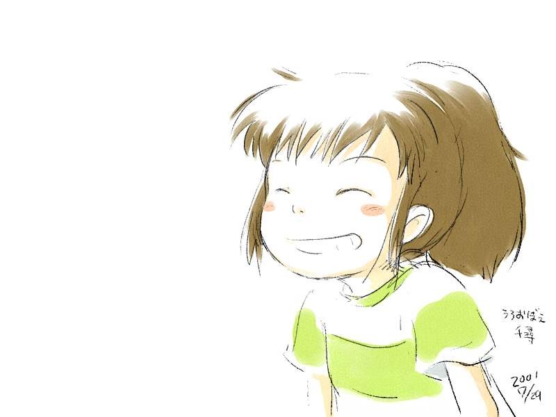smiling girl character