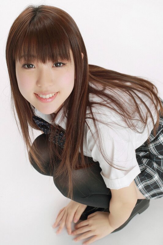 smiling girl in school uniform