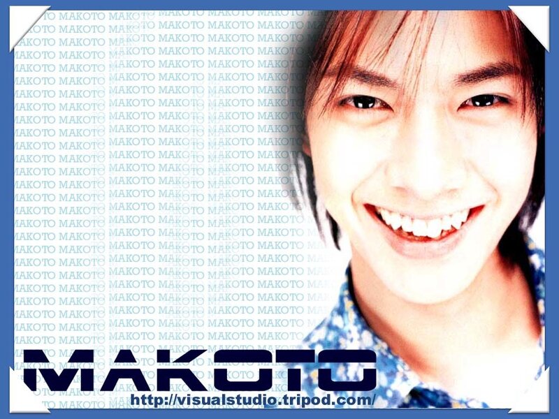 Smiling man with name pattern