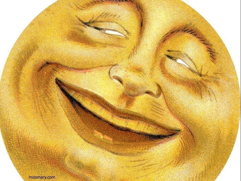 Smiling Moon Face