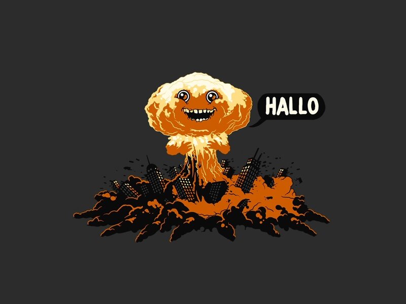 Smiling Mushroom Cloud — Orange