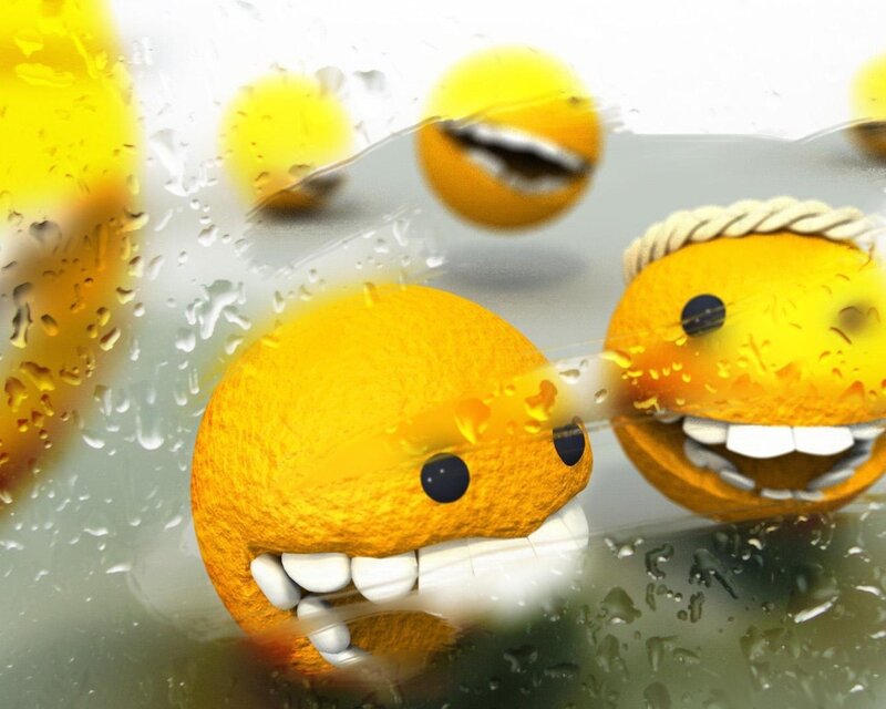 Smiling Orange Characters