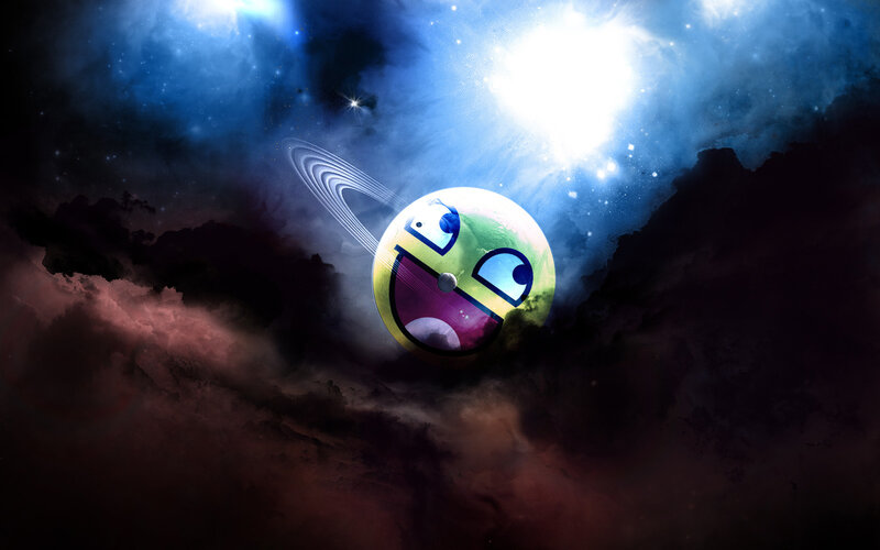 Smiling Planet with Rings