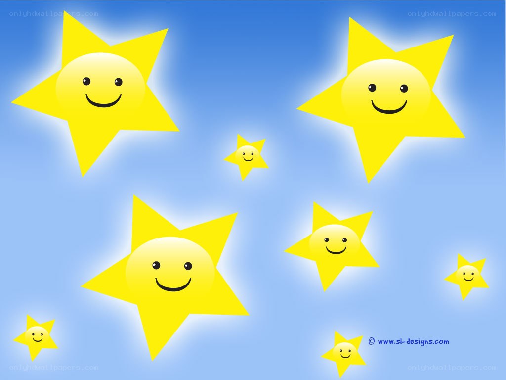 Smiling stars in the sky
