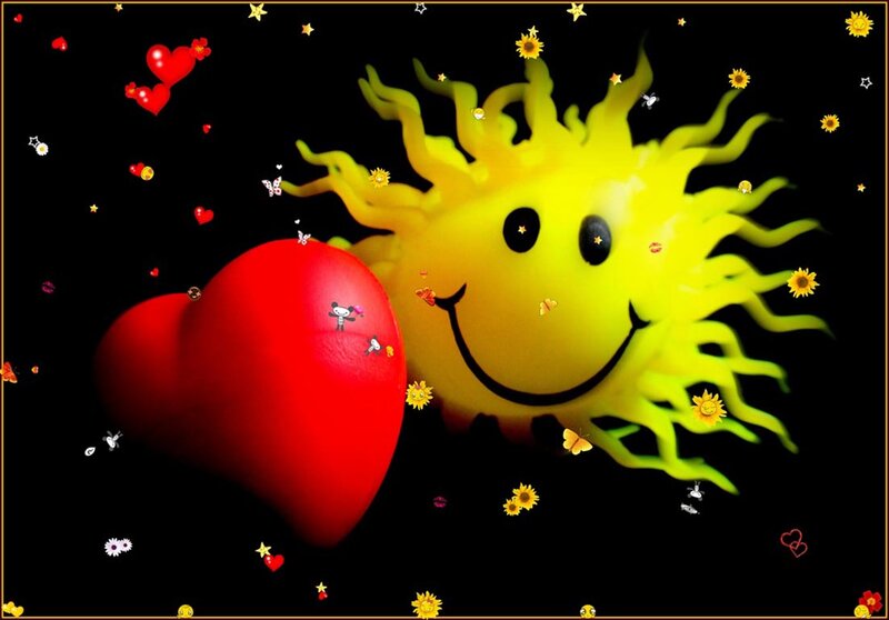 Smiling Sun and Red Heart