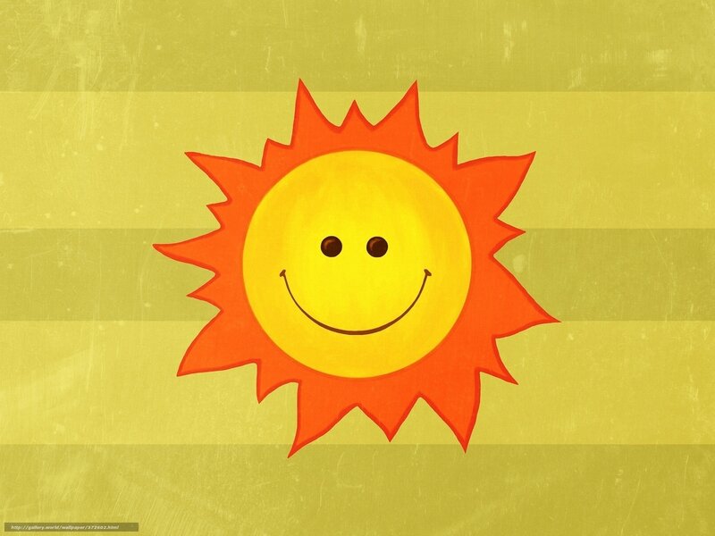 Smiling Sun Illustration — Yellow, Cheerful, Afternoon