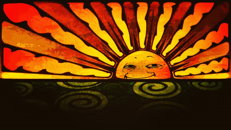 Smiling Sun with Rays