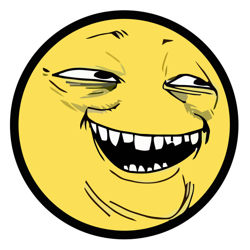 smiling troll face