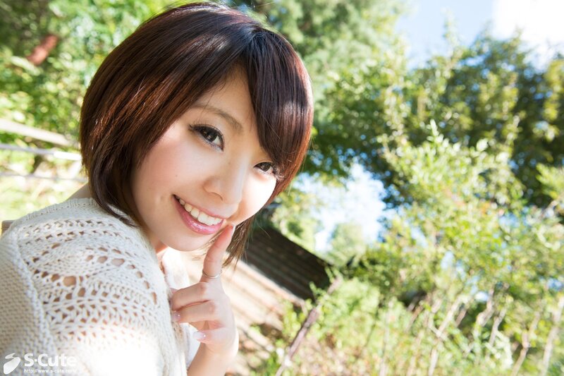 Smiling woman in a park