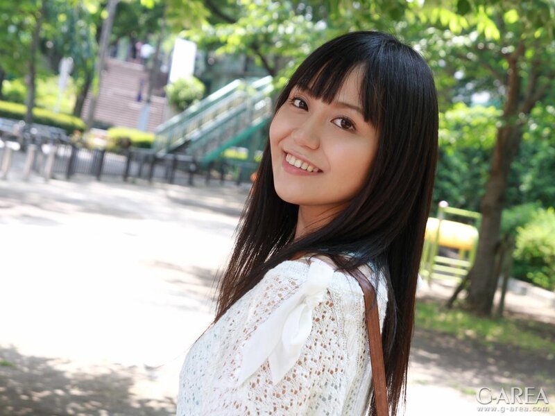 Smiling woman in park