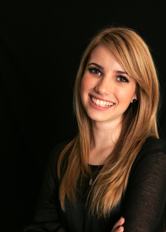 smiling woman with blonde hair