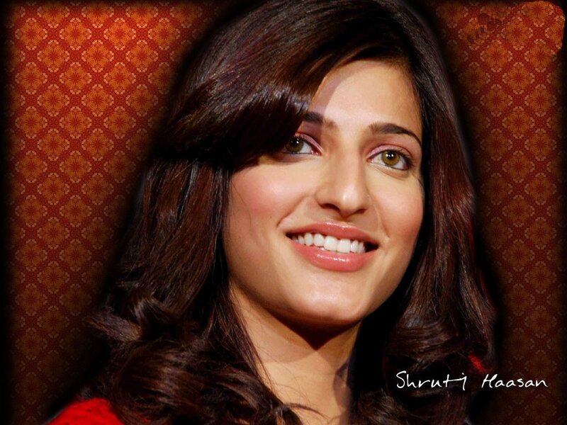 Smiling woman with dark hair