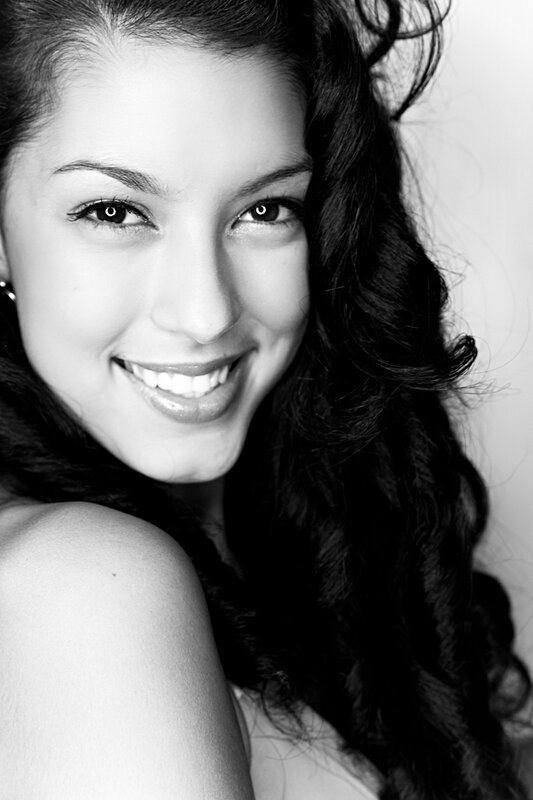 smiling woman with long hair