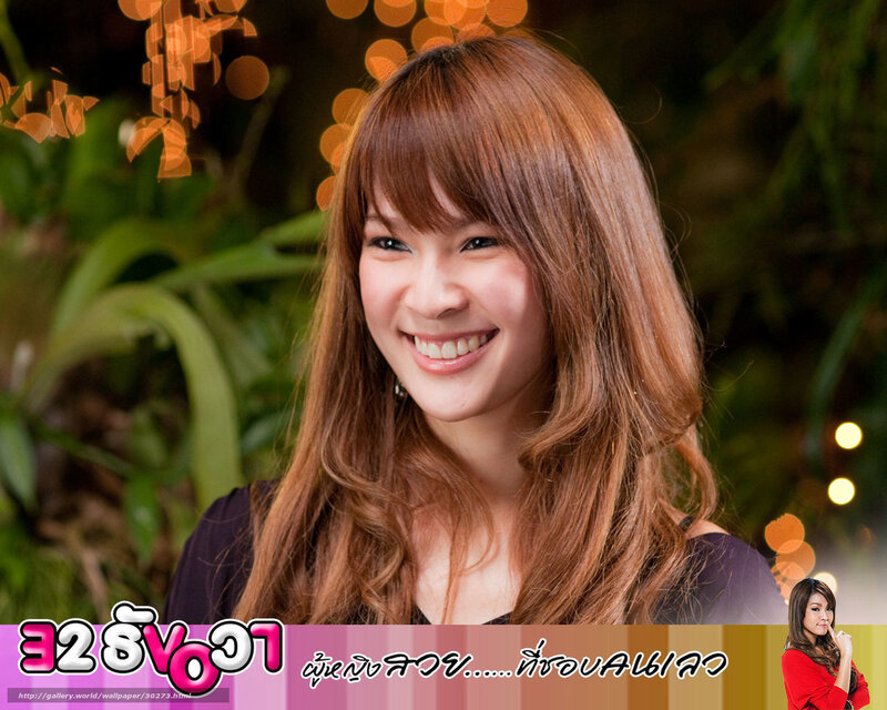 Smiling woman with long hair