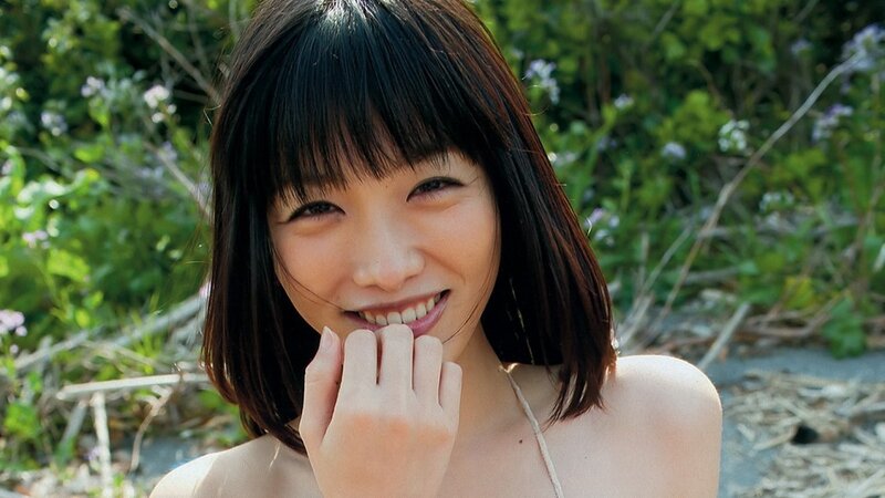 Smiling woman with short hair