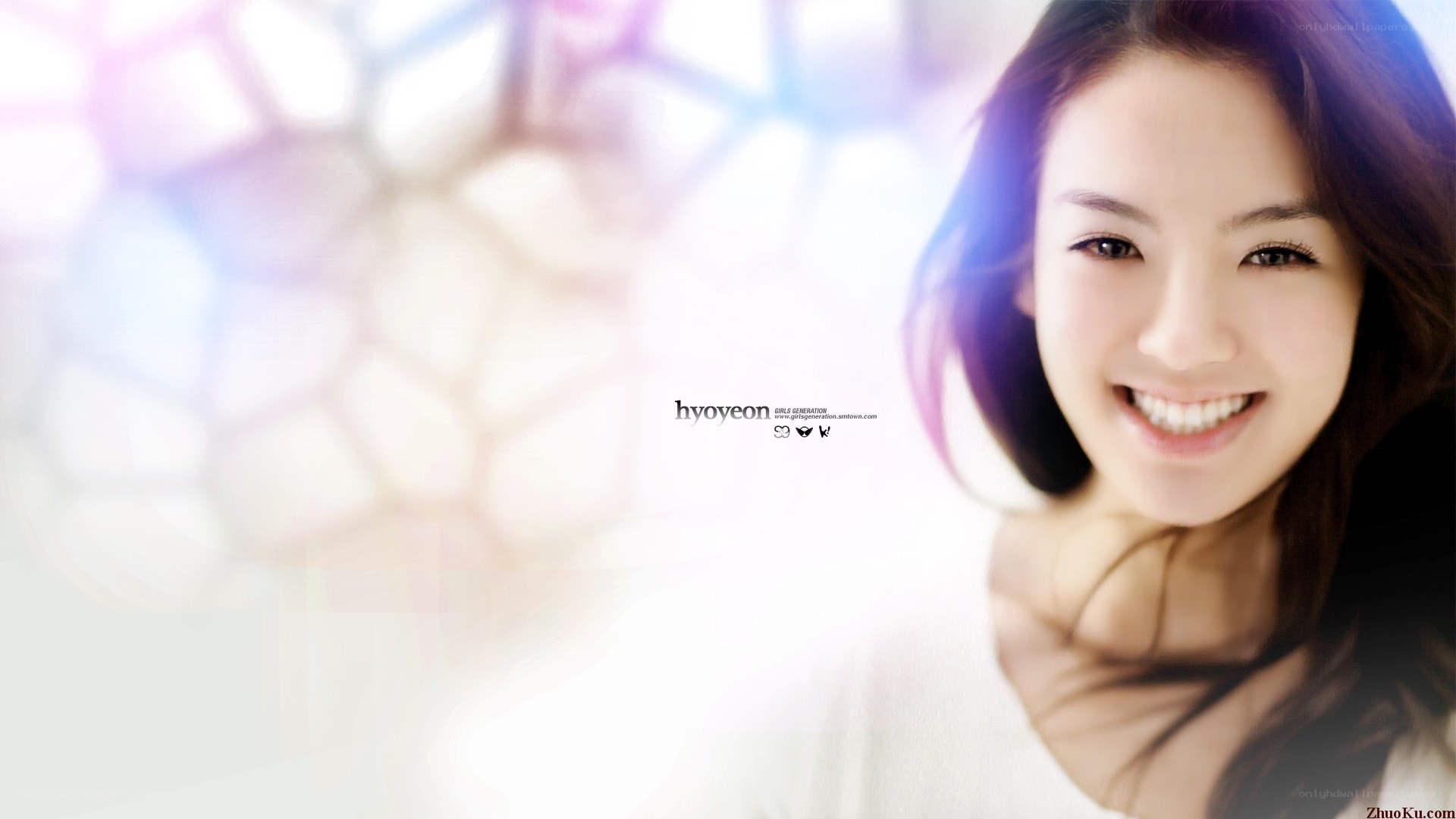 smiling woman with soft background