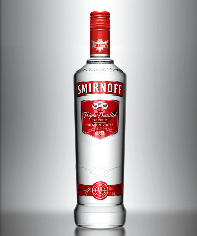 Smirnoff vodka bottle