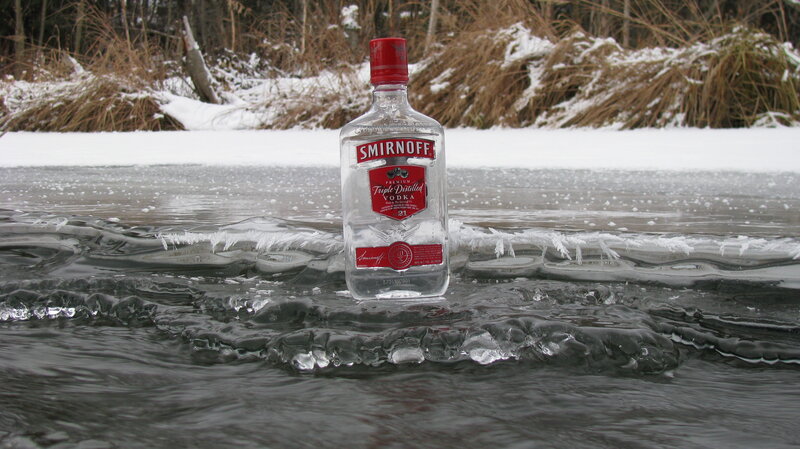 Smirnoff vodka on ice