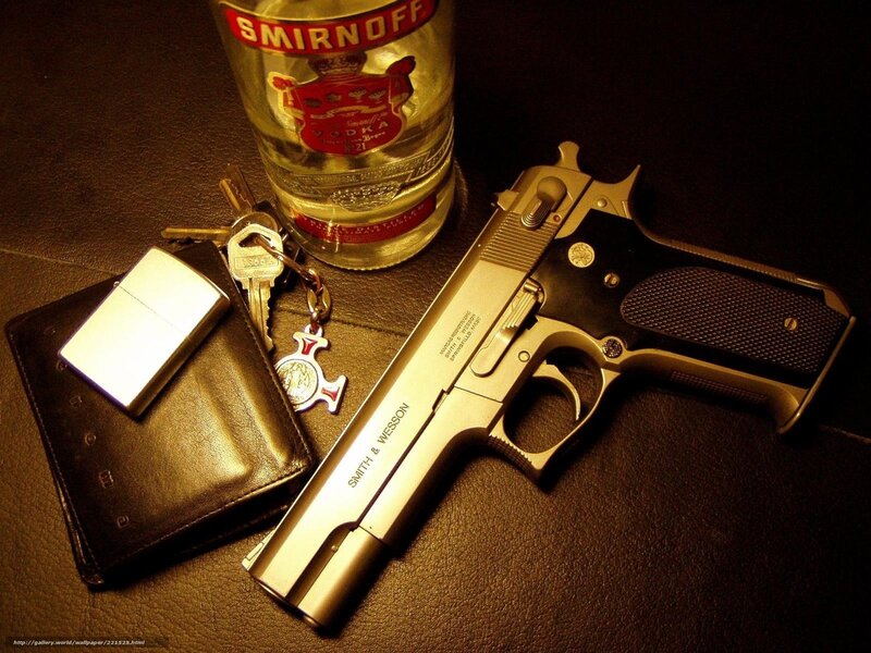 Smith & Wesson Pistol — Brown