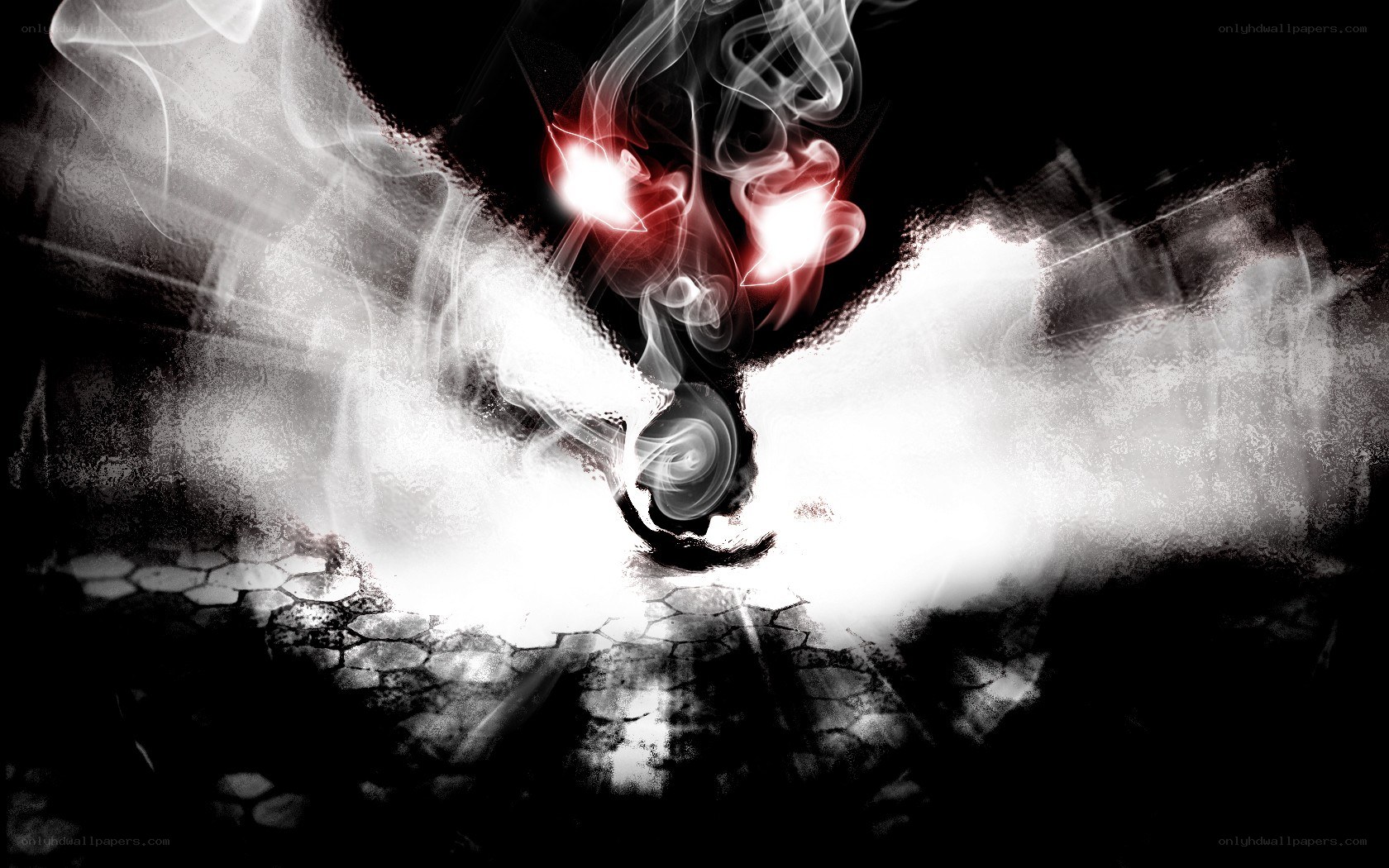 smoke and light abstract art