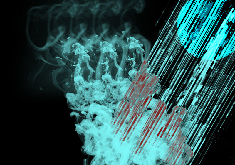 Smoke and Light Streaks