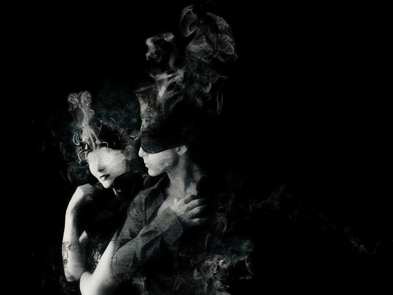 smoke and shadow figures