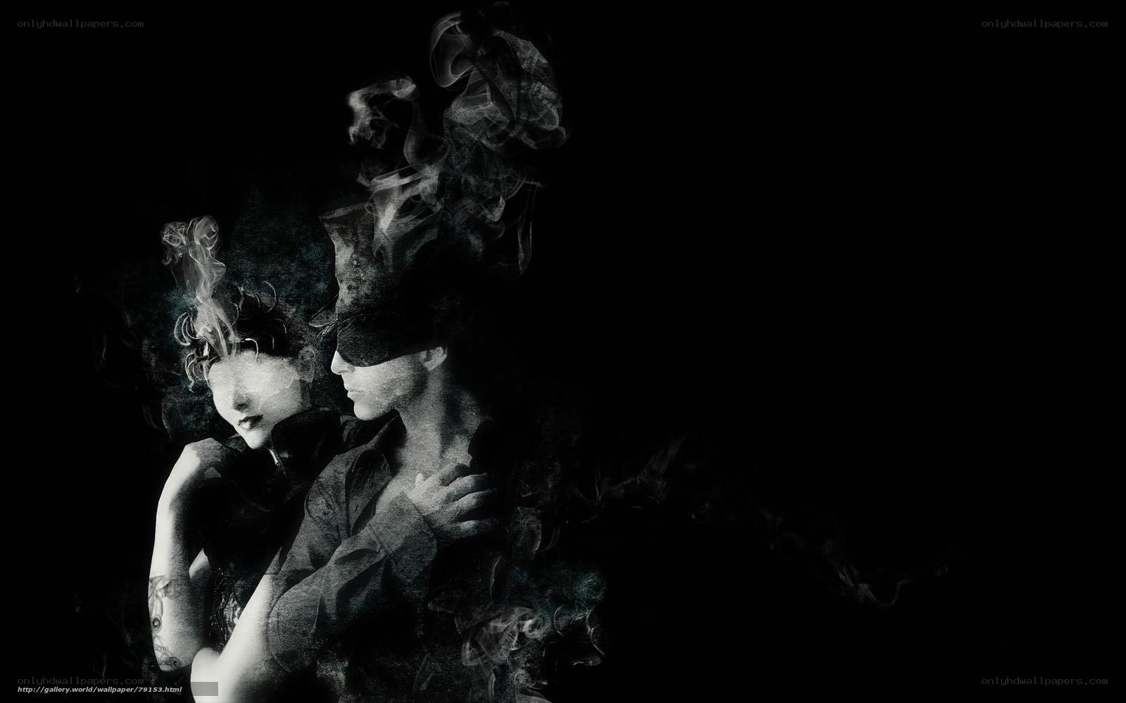 smoke and shadow figures
