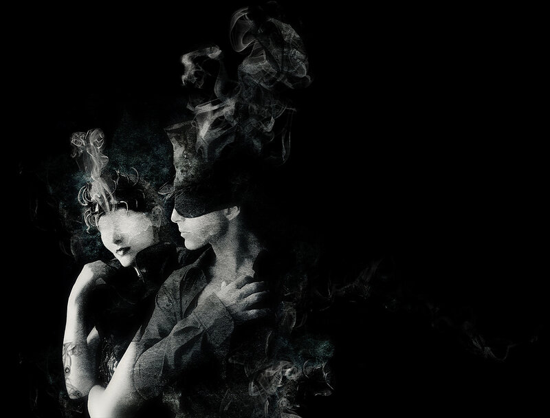 smoke and shadows portrait
