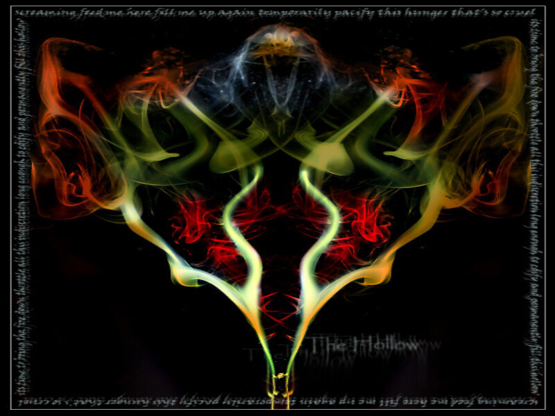 smoke art with text
