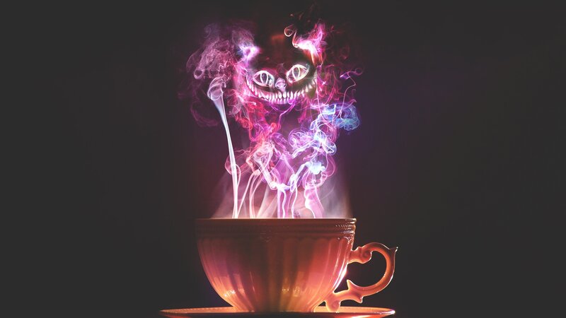 Smoke Cat in Teacup