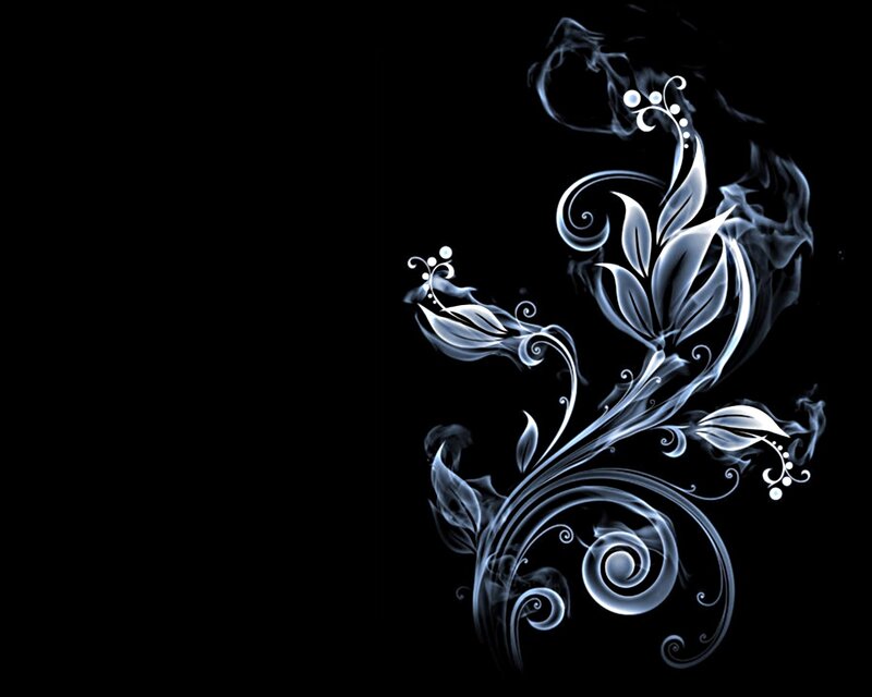 Smoke Floral Design — Black