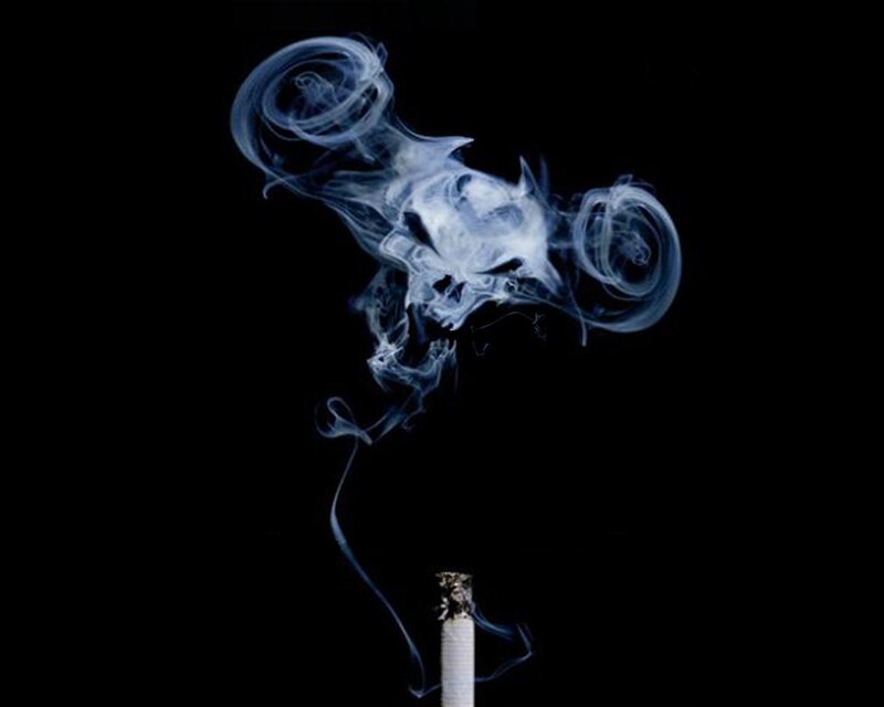 smoke forming a skull