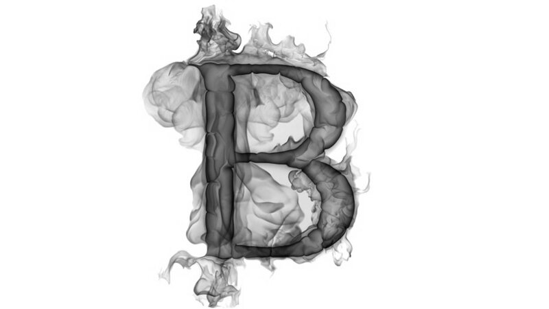 Smoke Forming Letter B