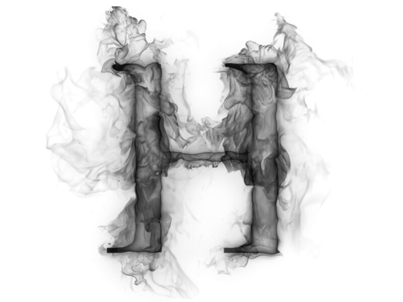 Smoke Forming Letter H