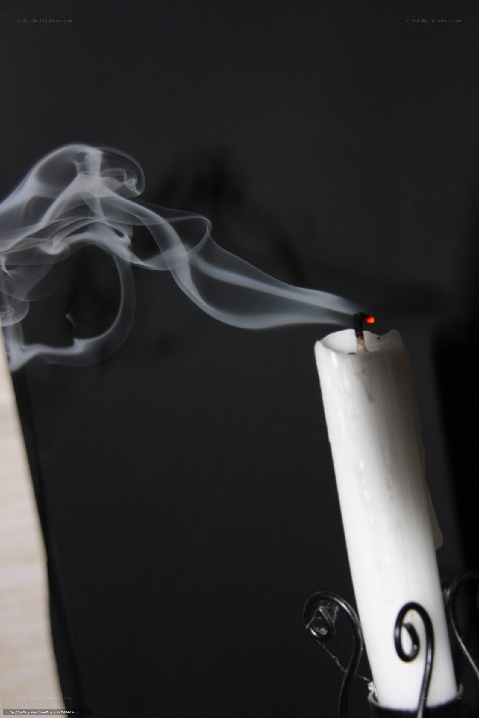 smoke from a candle