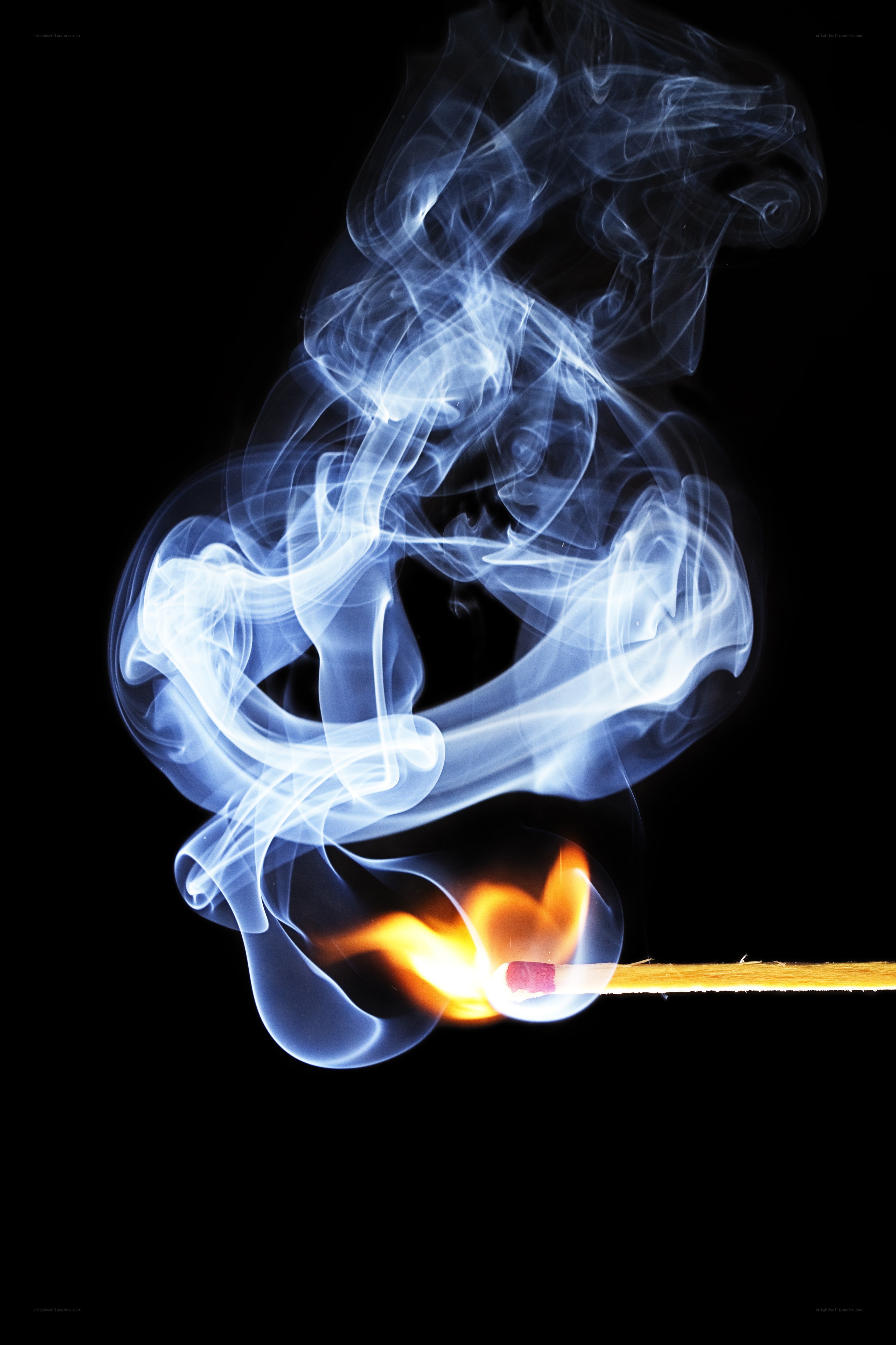 smoke from a lit match