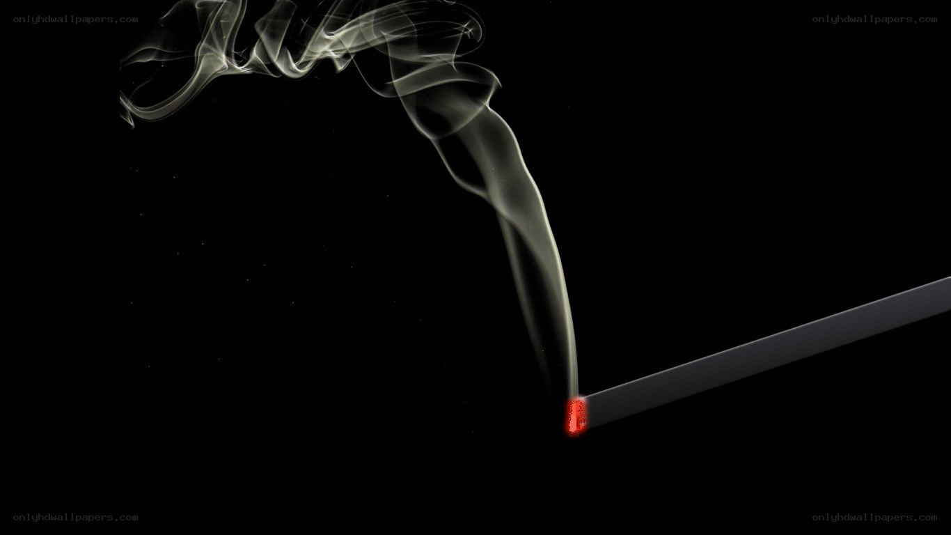 smoke from a lit match